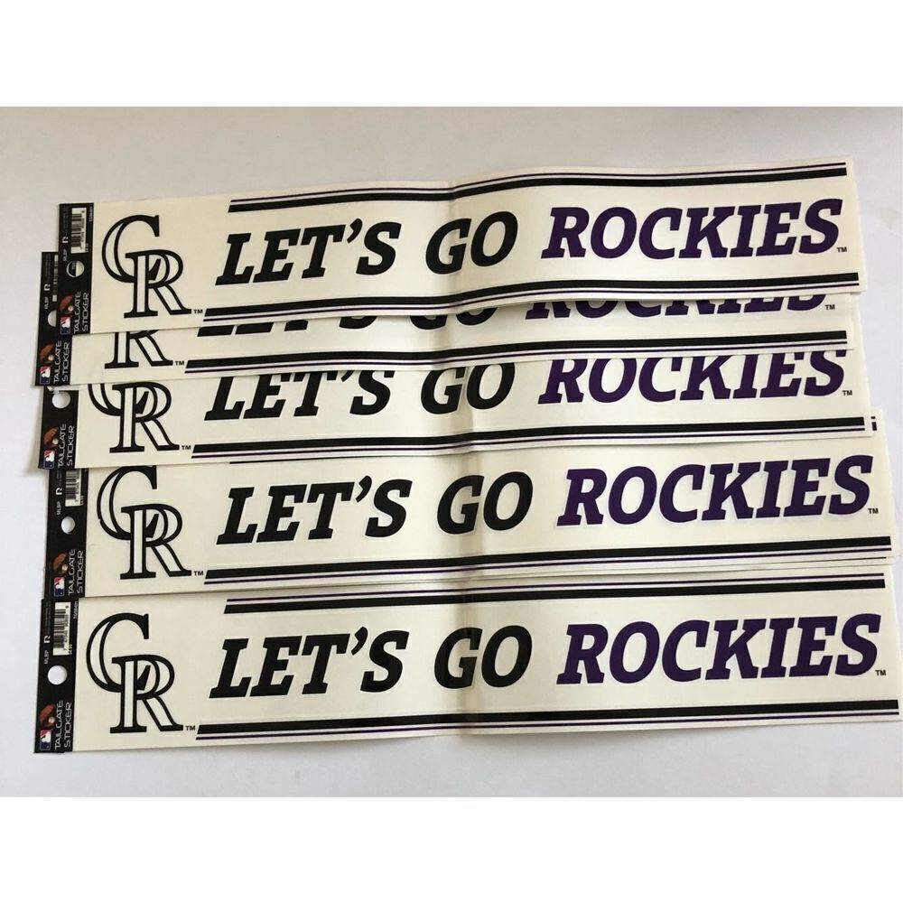 Tailgate sticker 8pc let’s go Rockies 15”x3”